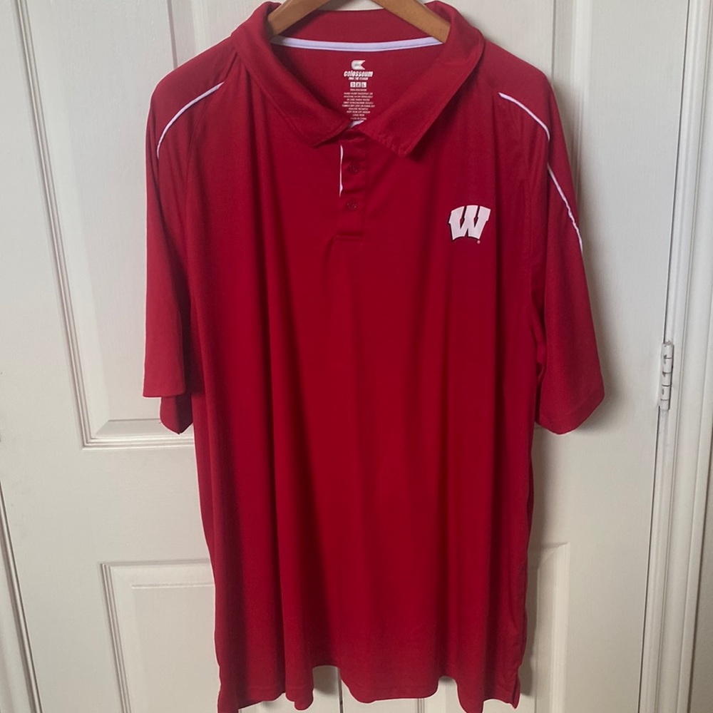 Mens 5XL Wisconsin Badgers Polo